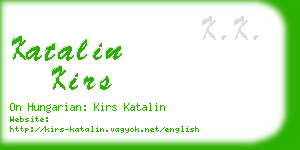 katalin kirs business card